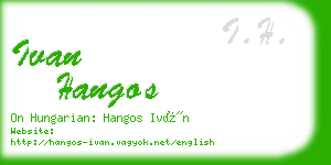 ivan hangos business card